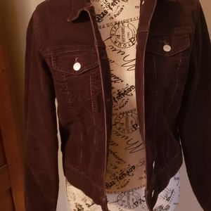 Lands end corduroy jean jacket